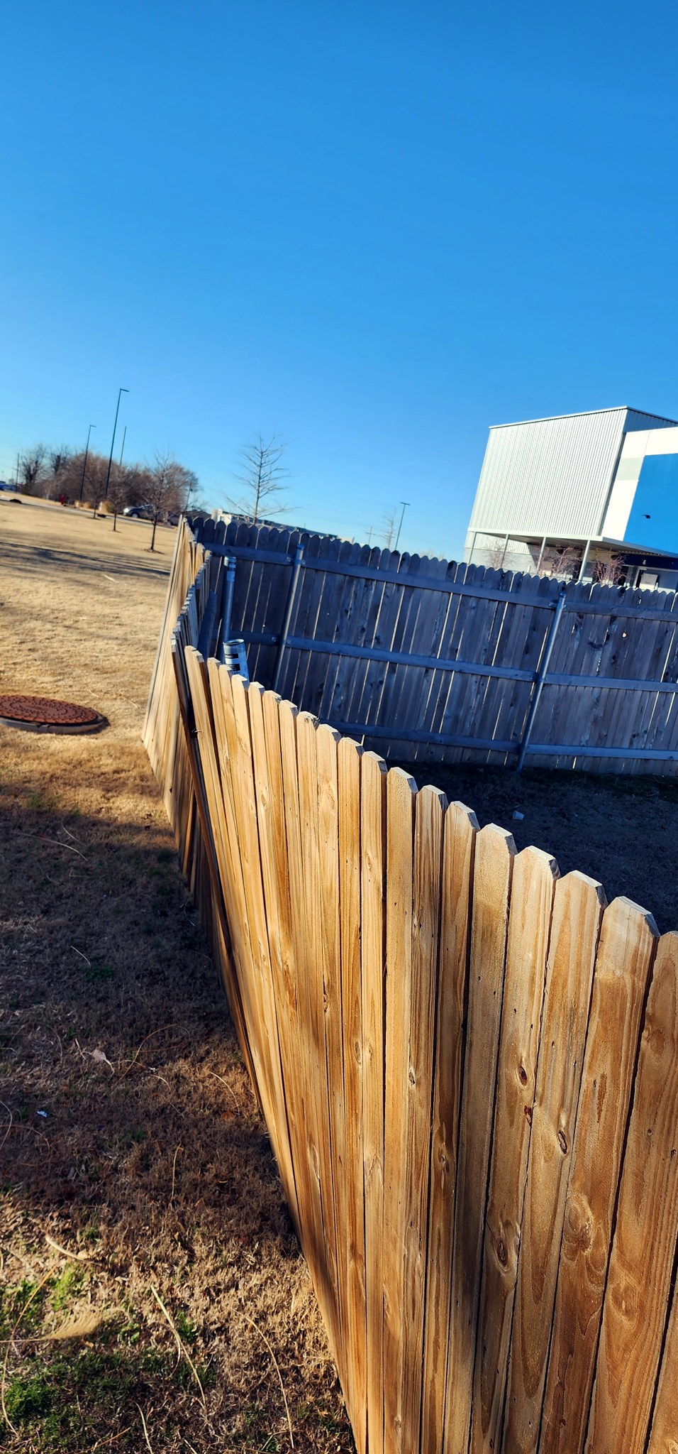 New wooden fence