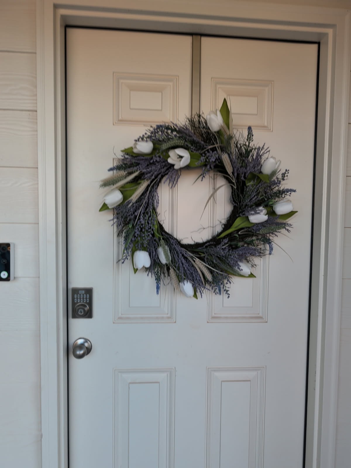 Front door with keypad lock