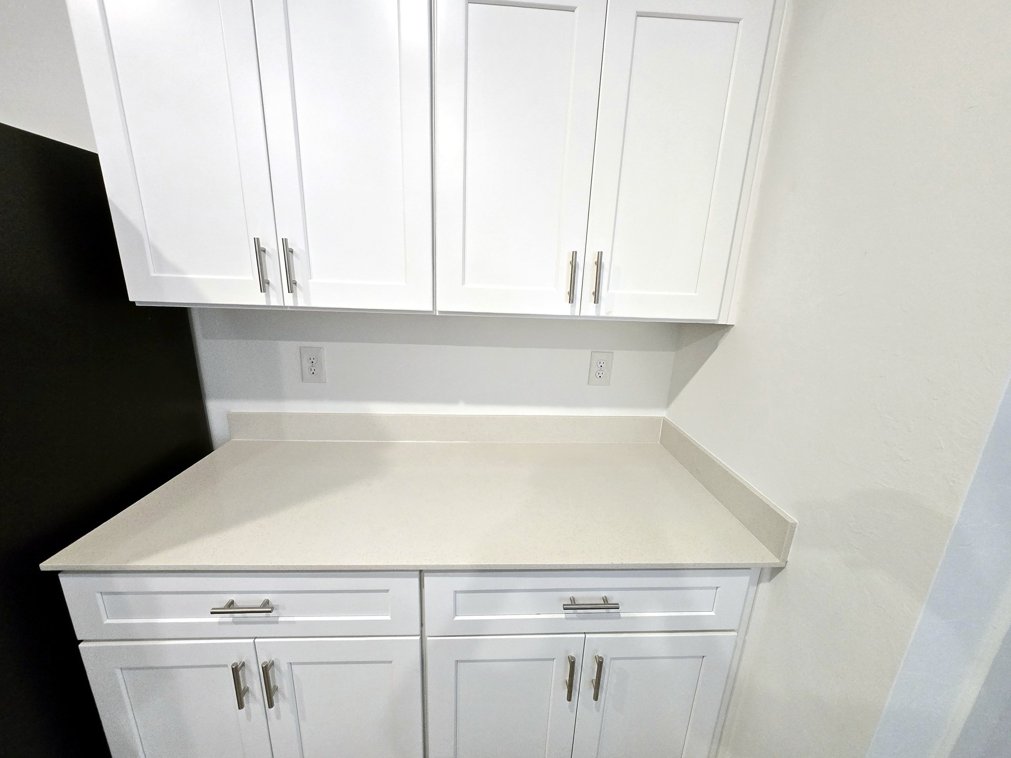 Finished kitchen cabinets
